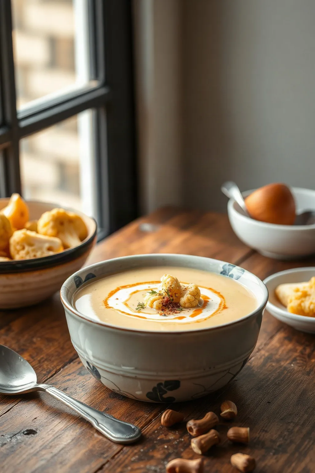 Silky Cream of Roasted Cauliflower Soup