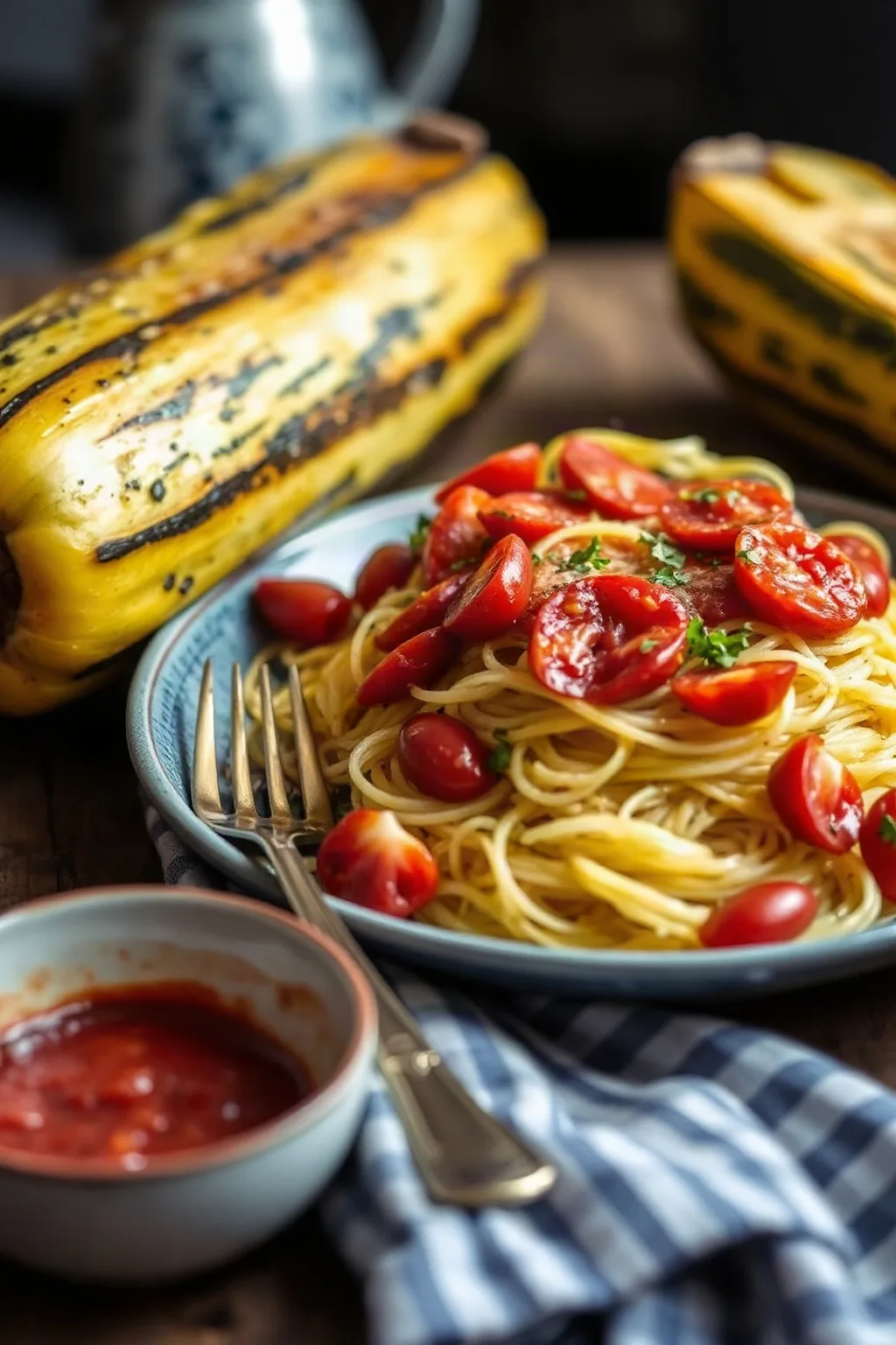 Perfectly Roasted Spaghetti Squash with Two Finishes