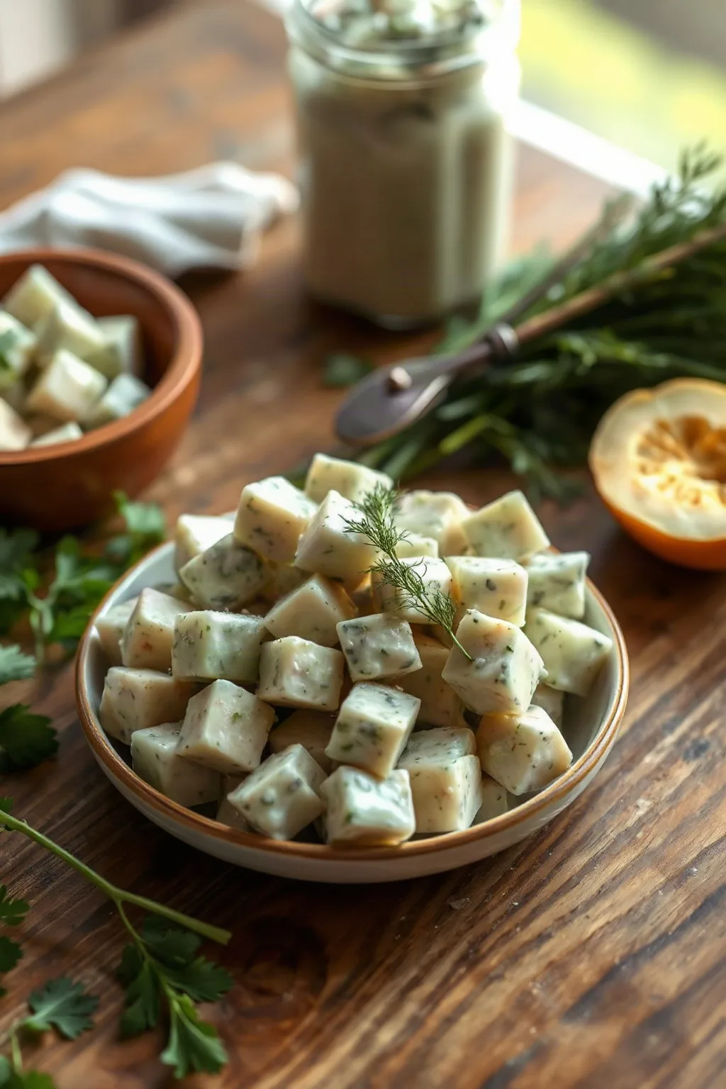 Creamy Cucumber Salad with Dill