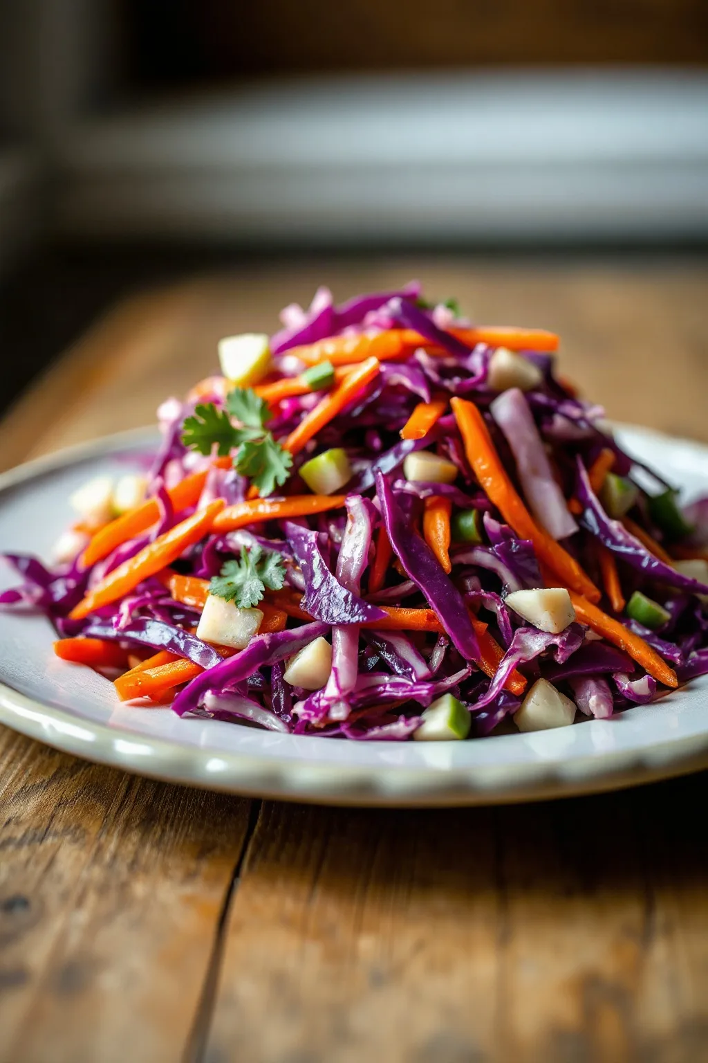 Crunchy Red Cabbage Slaw with Tangy Vinaigrette