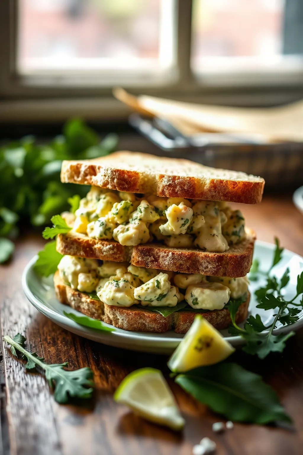 Receta Clásica de Sándwich de Ensalada de Huevo