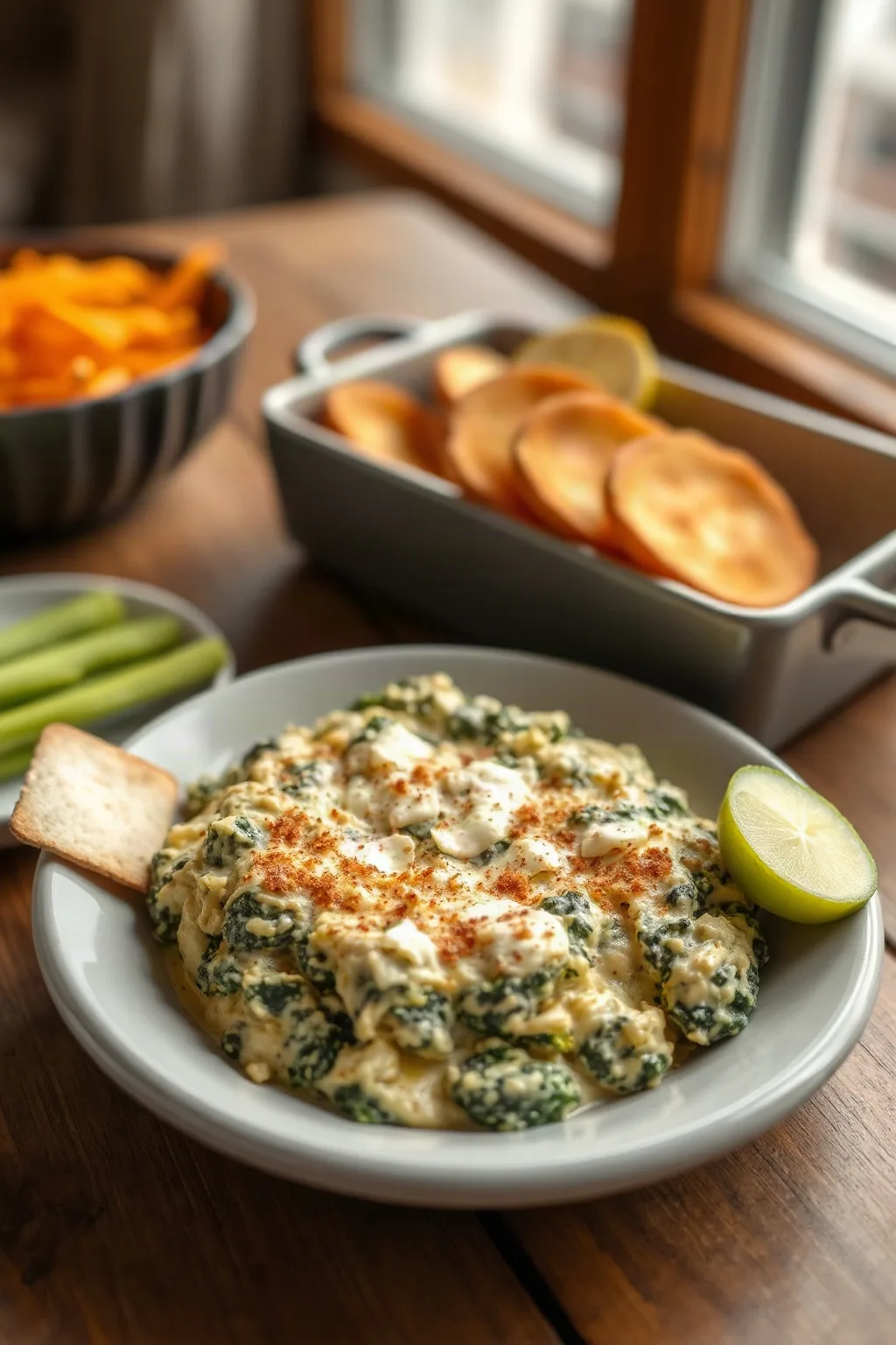 Dip de Espinacas y Alcachofas al Horno con Parmesano