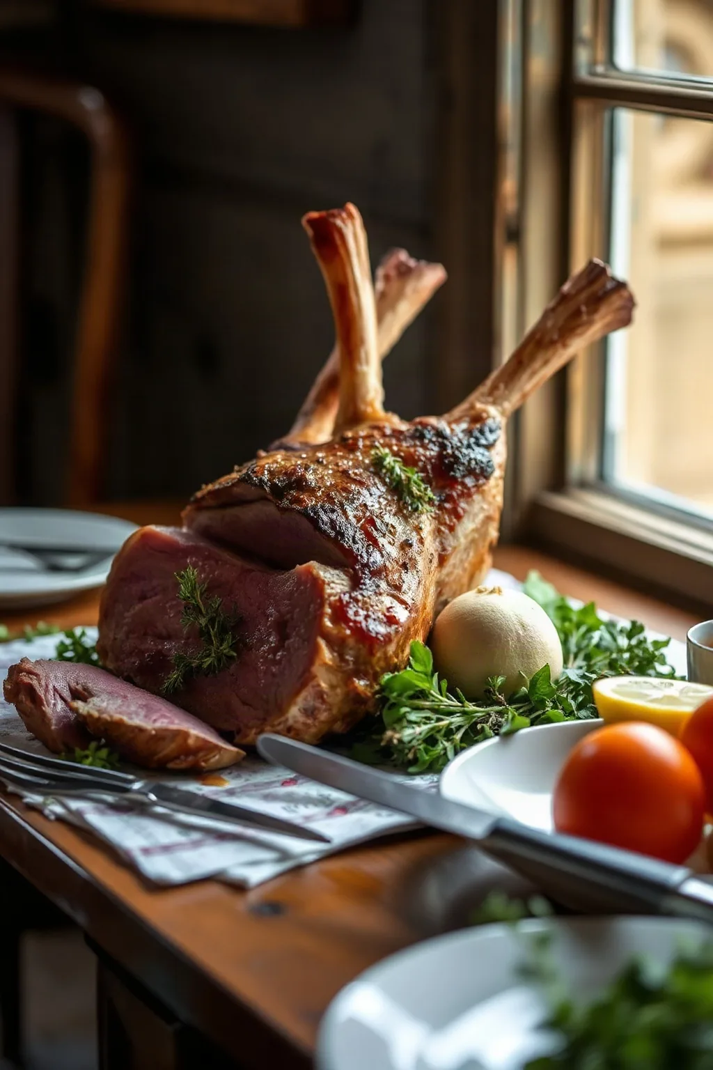 Greek-Style Roast Leg of Lamb