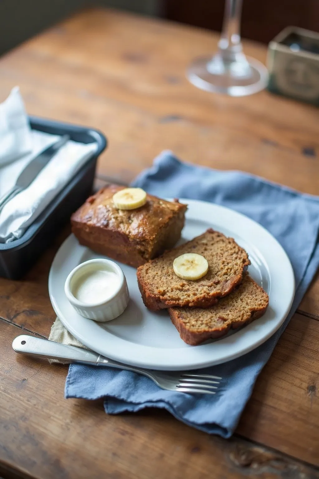 Less Sugar Banana Bread