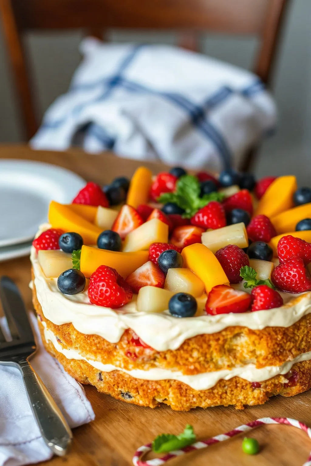 Fruit Salad Cake