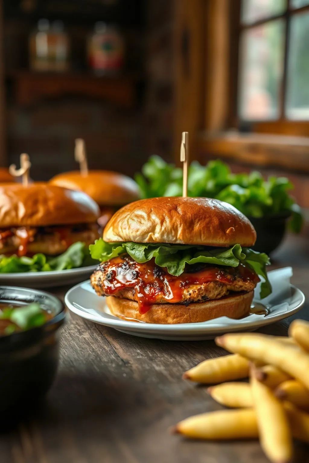 Barbecue Chicken Burgers