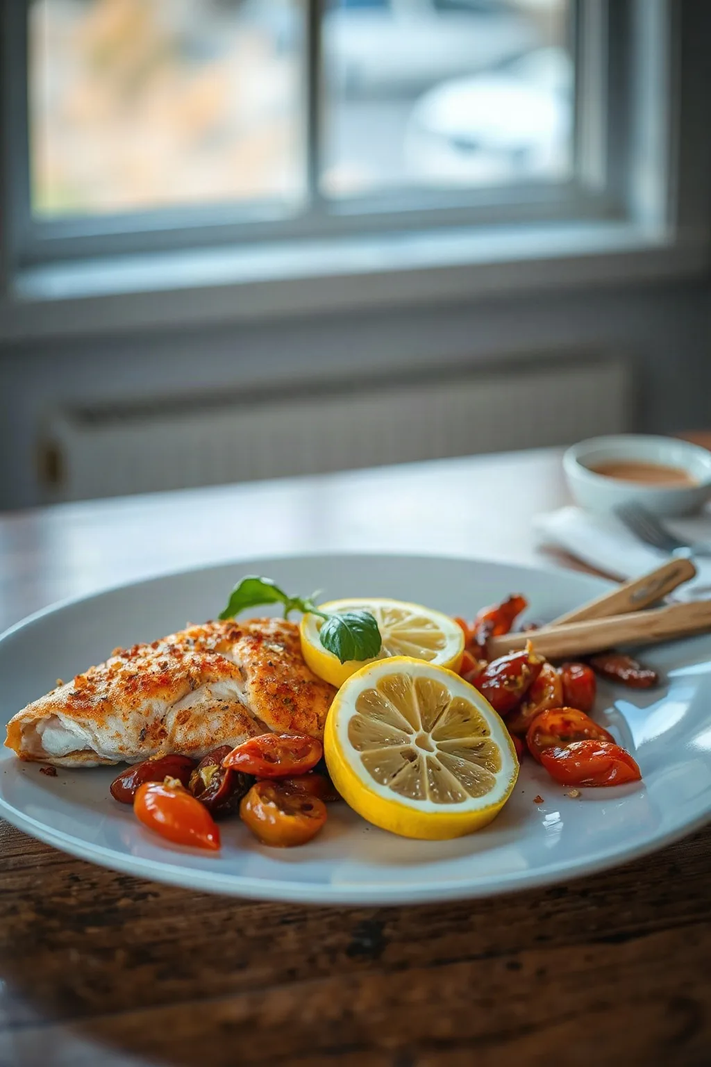 Crispy Fish with Lemon and Sun-Dried Tomatoes