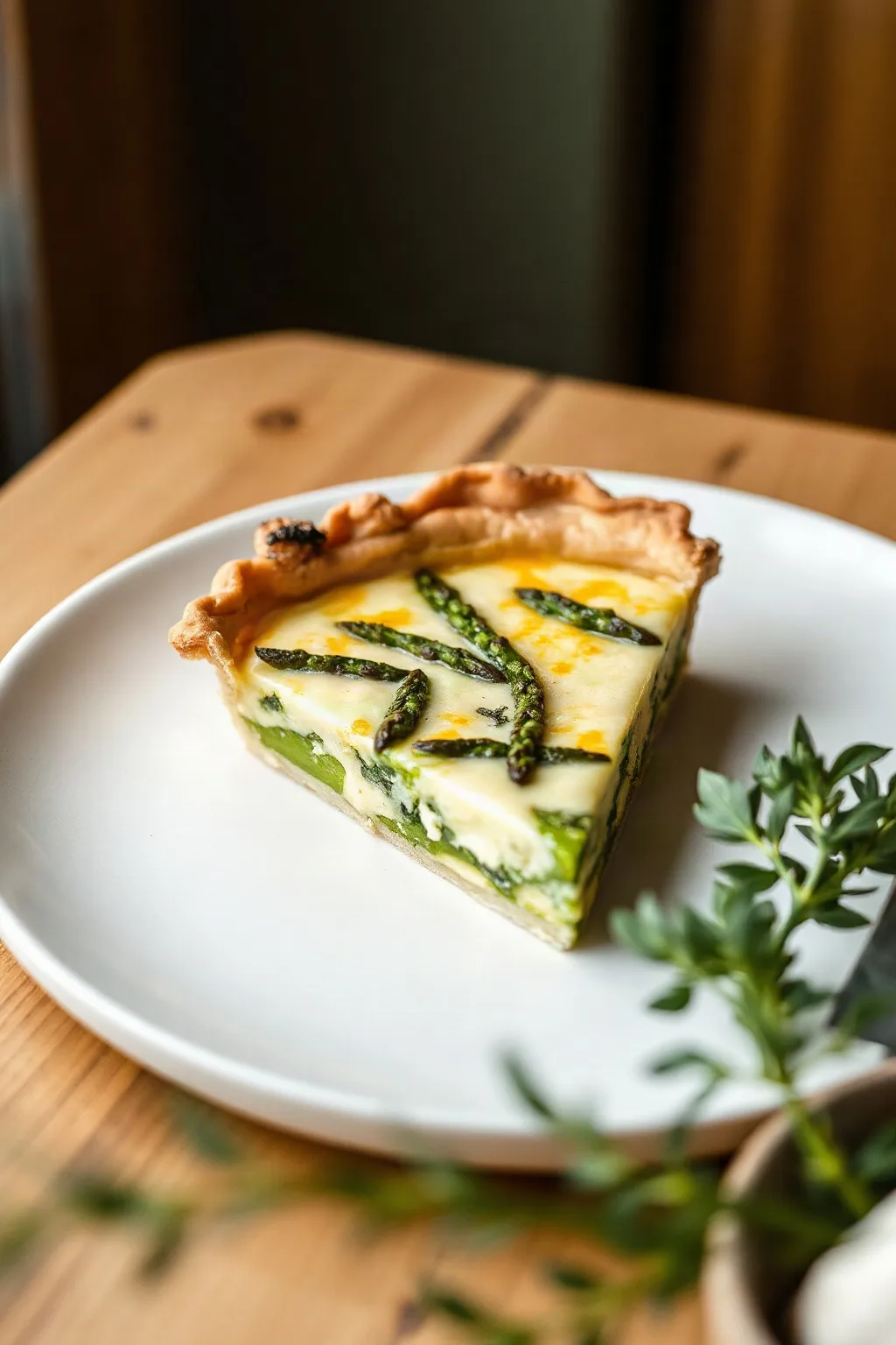 Asparagus and Valbert Cheese Quiche