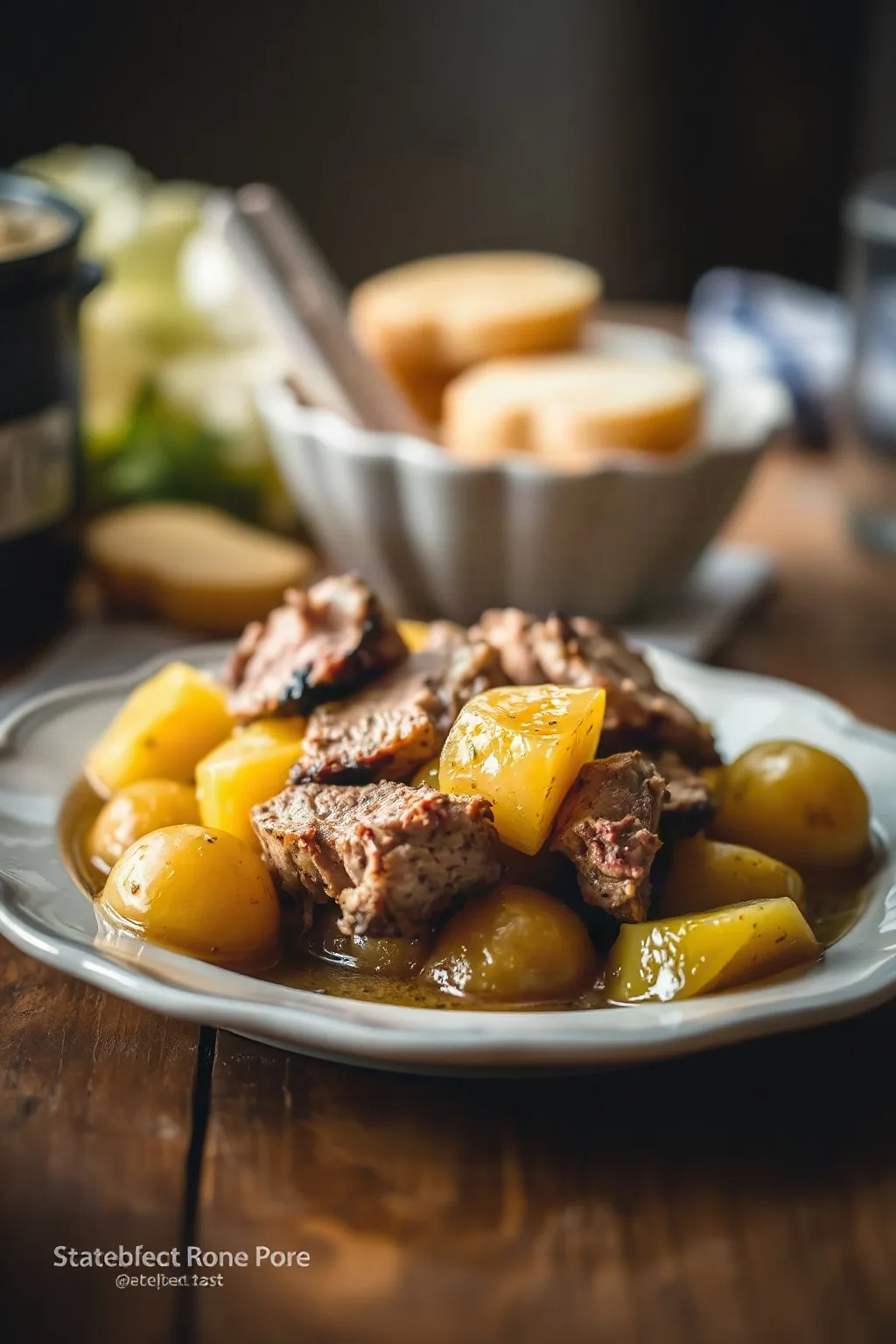 Slow-Cooked Pork with Yellow Potatoes