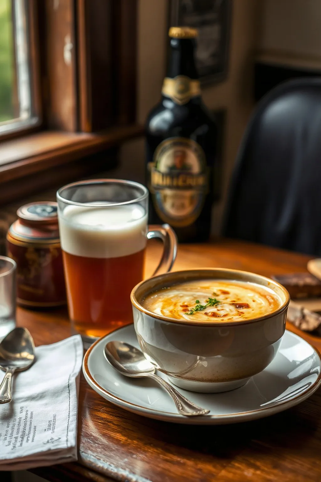 Soupe à l'oignon à la bière