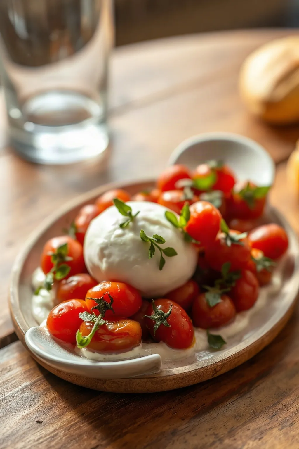 Burrata with Confit Cherry Tomatoes