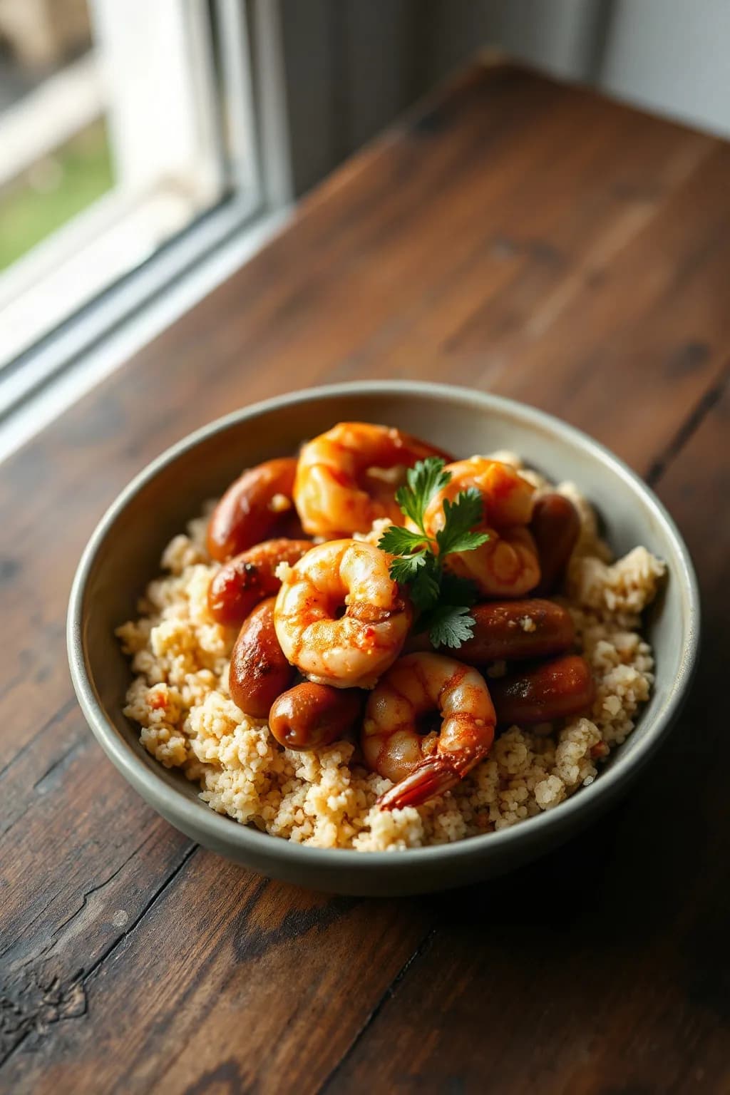Shrimp and Merguez Couscous