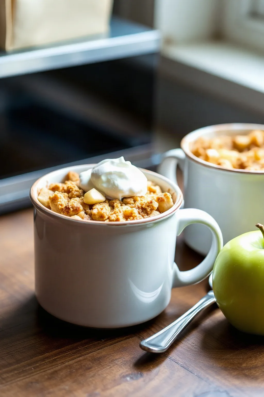 Microwave Apple Crisp in a Mug