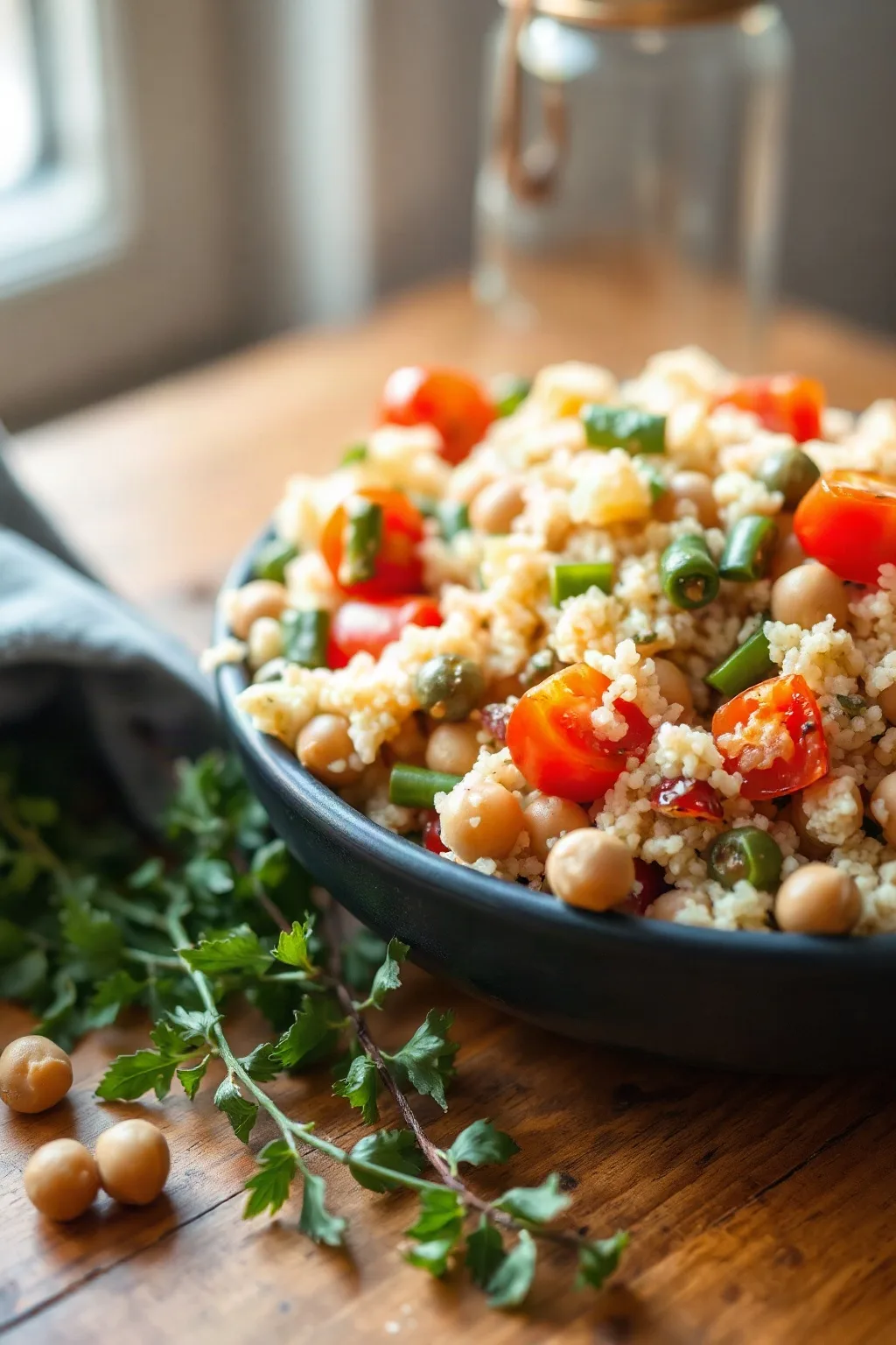Couscous Salad with Vegetables and Chickpeas