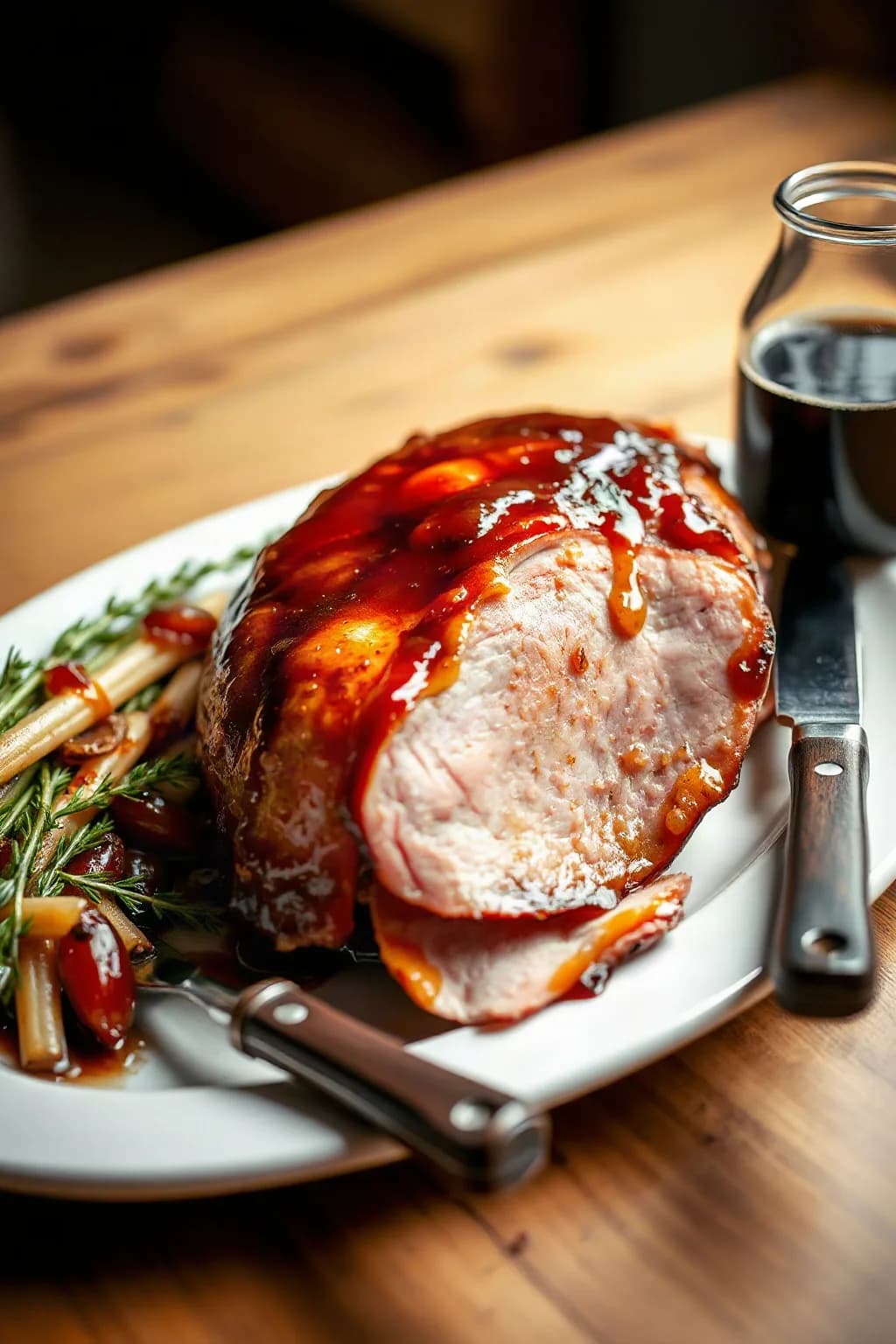 Slow Cooker Maple and Beer Ham