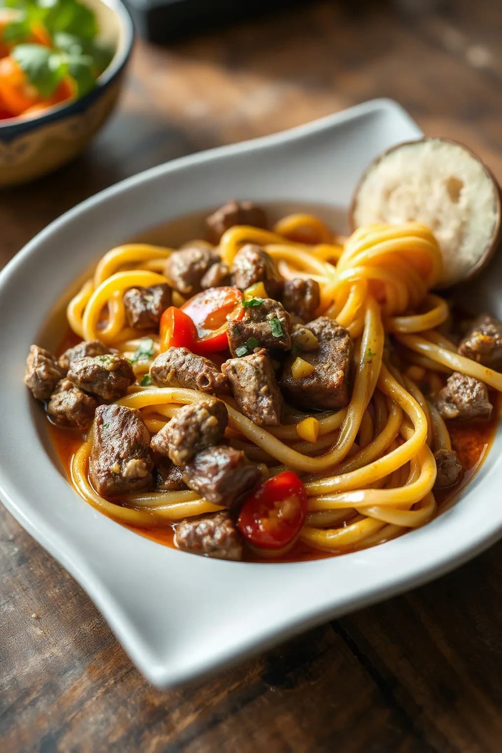 Curried Cabbage Noodles with Beef Stir-Fry