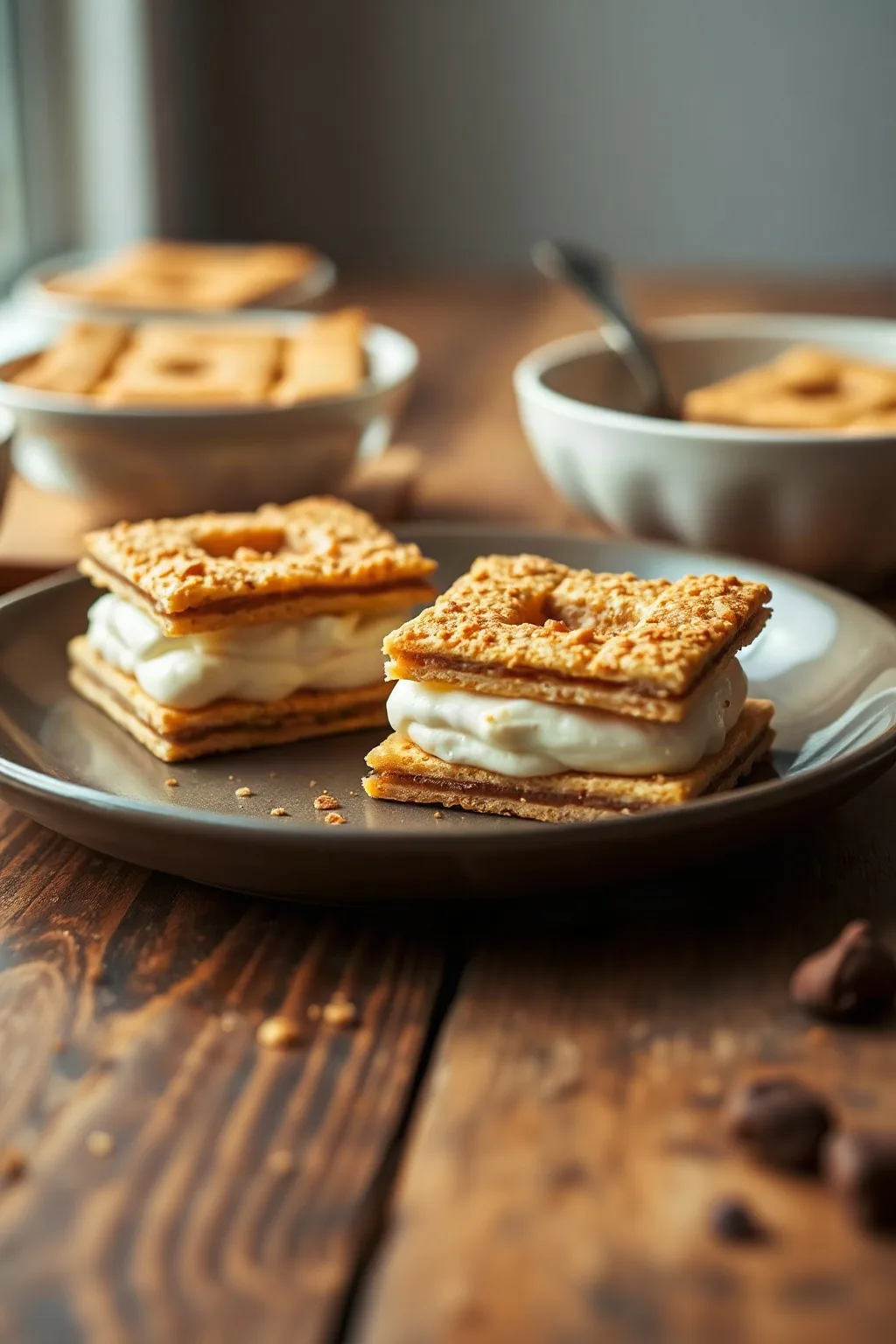 Millefeuille facile pouding etage a la vanille et aux biscuits graham