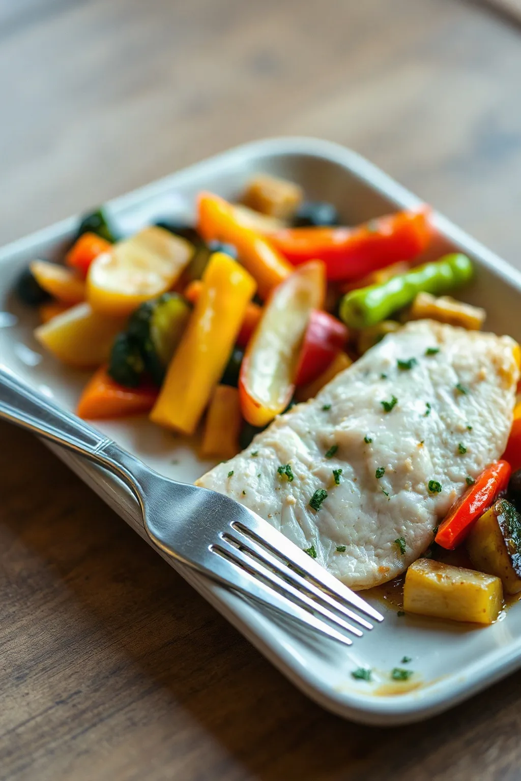 Tilapia con Verduras Salteadas
