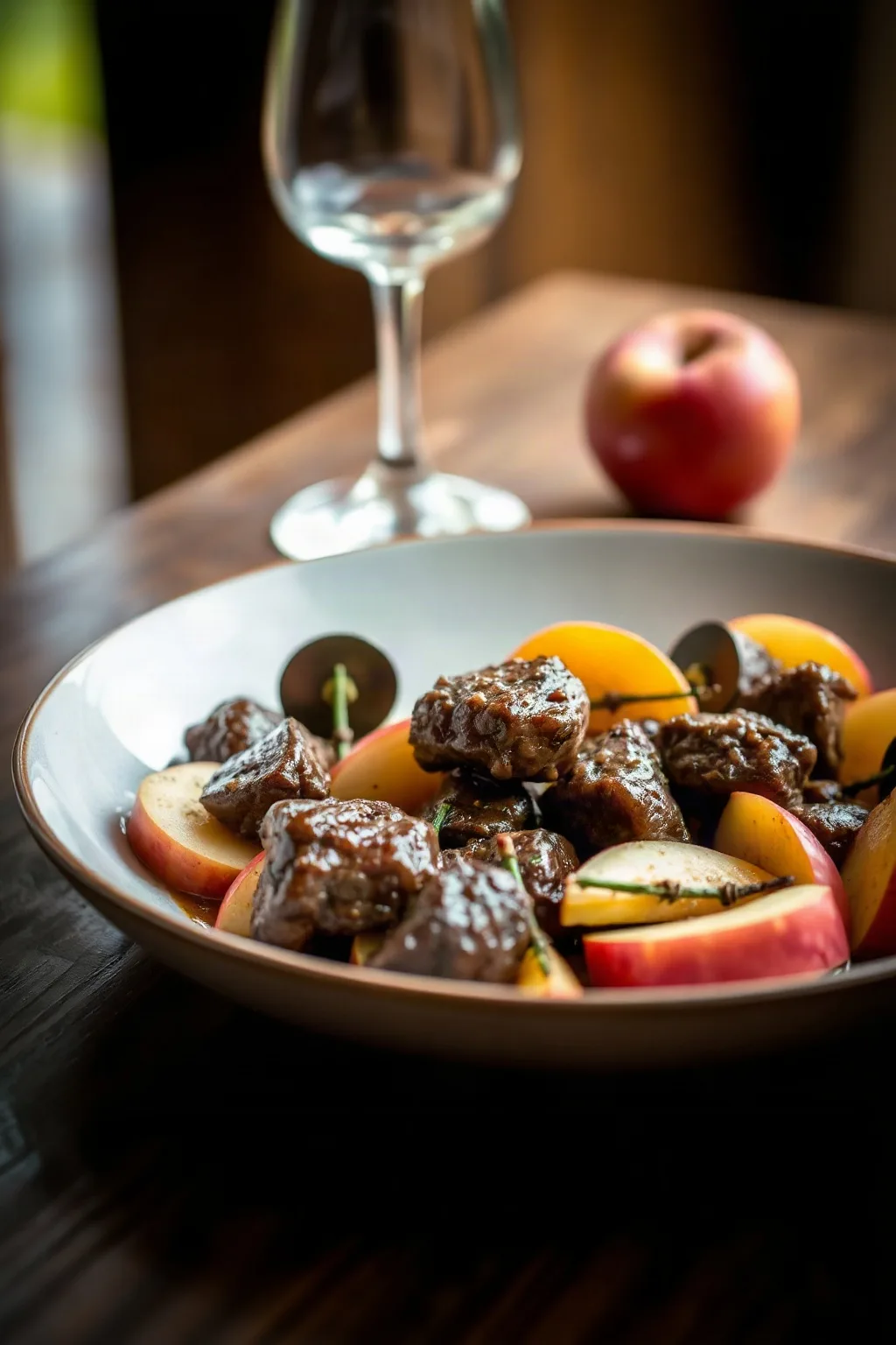 Chicken Livers and Apples with Sherry