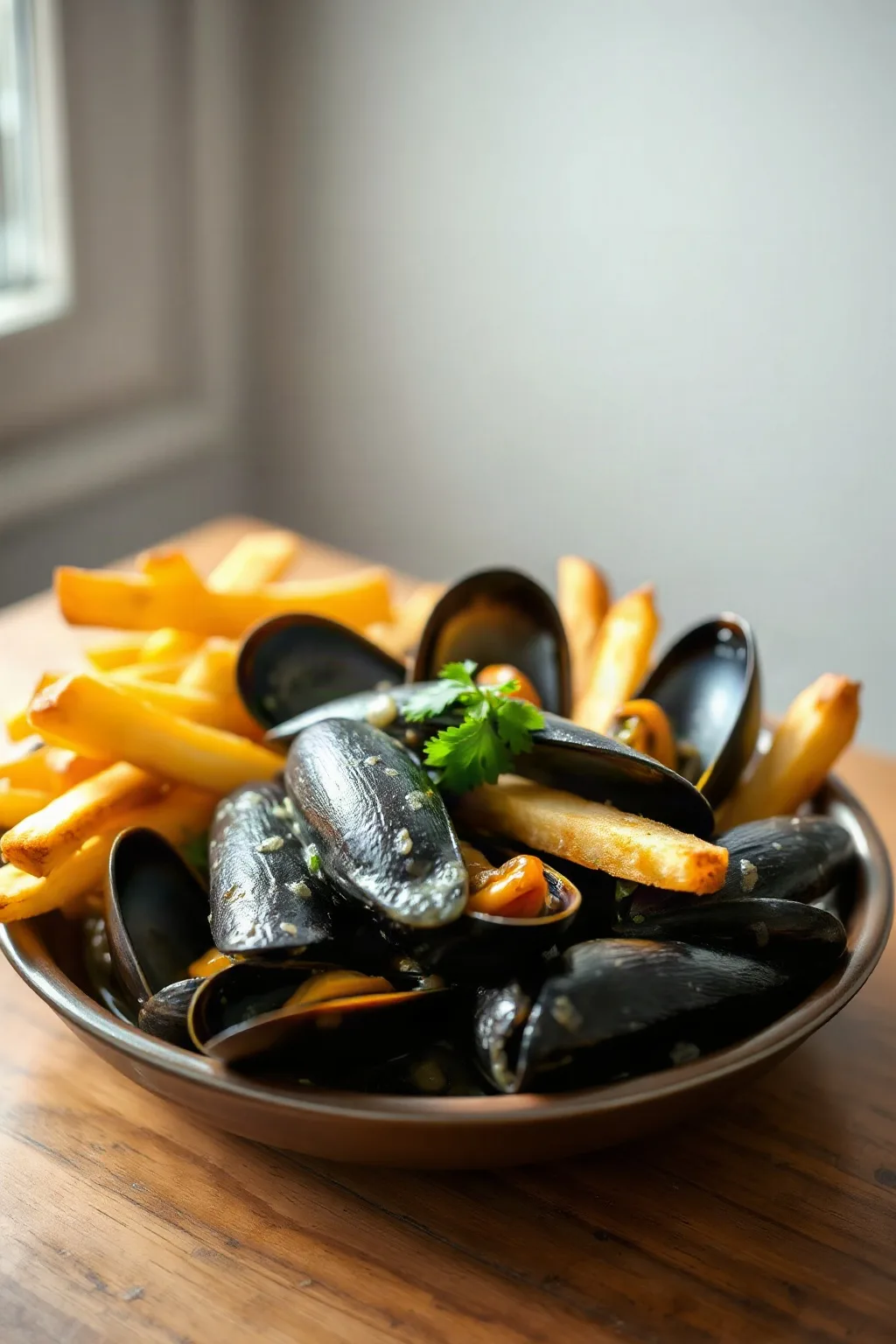 Moules Marinière with Frites