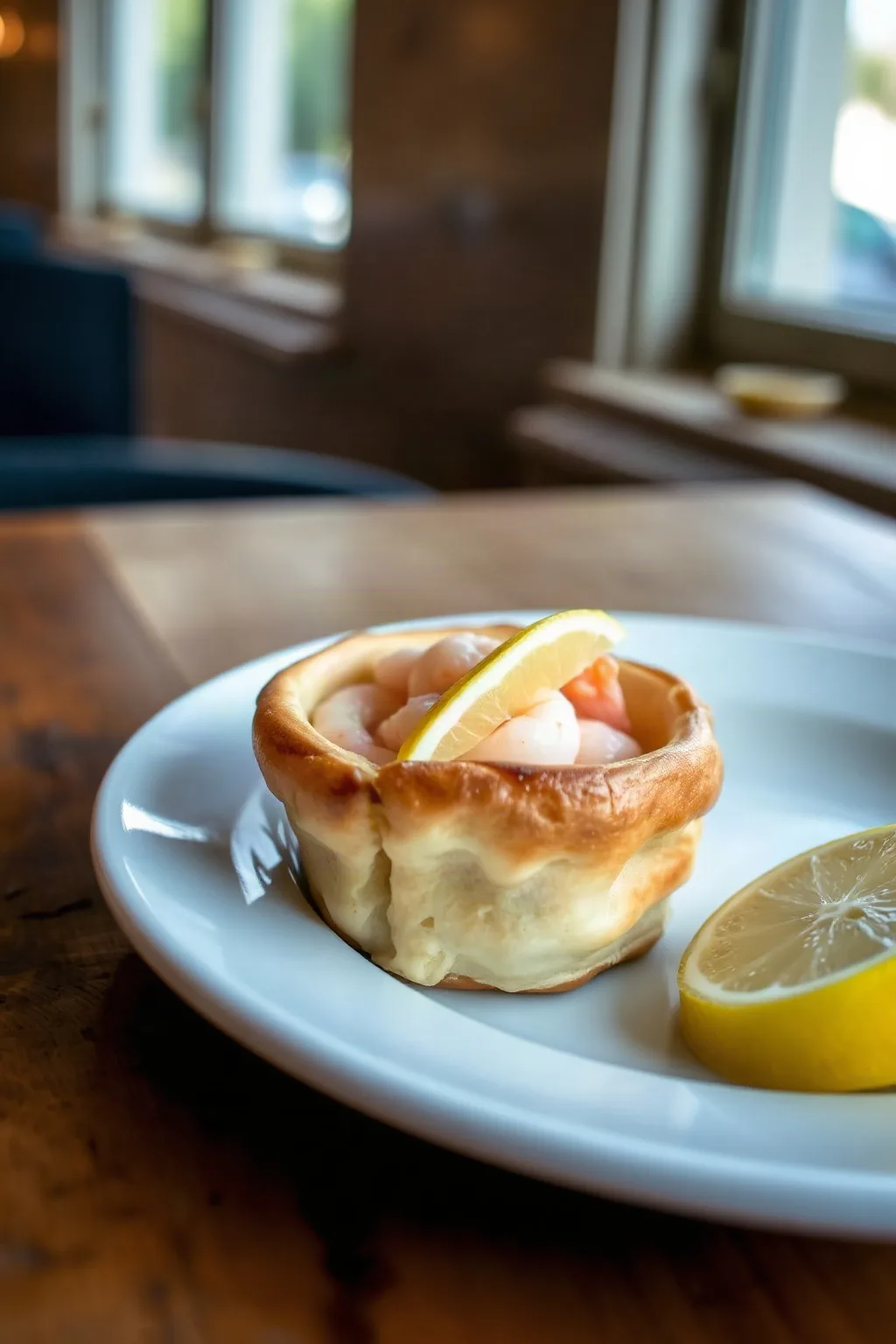 Salmon and Shrimp Vol-au-Vent with Lemon