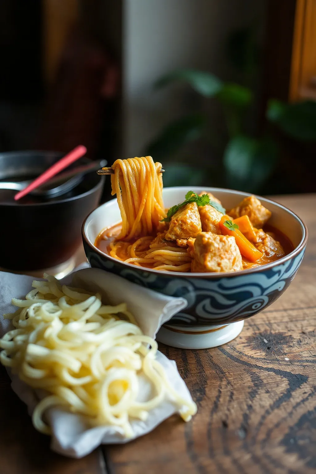 Fideos con Pollo al Curry