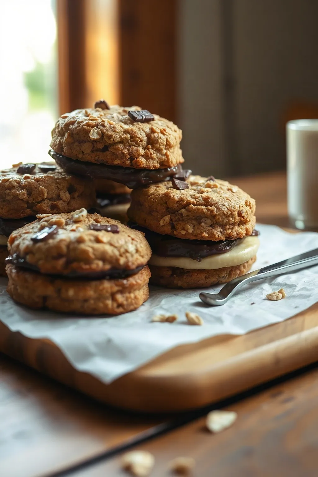 Banana Chocolate Oat Breakfast Biscuits