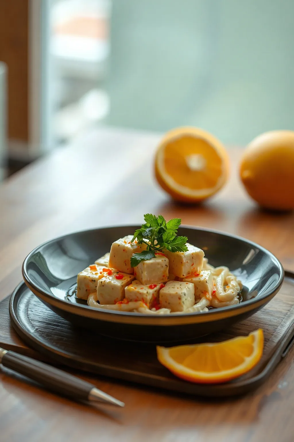 Tofu au gingembre et à l'orange