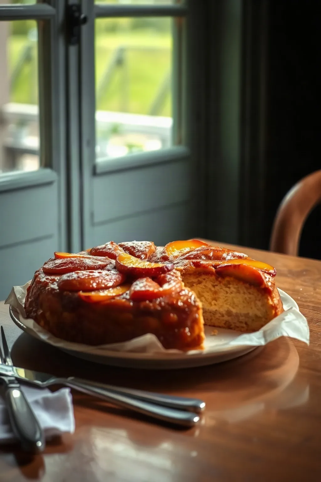 Peach Upside-Down Cake