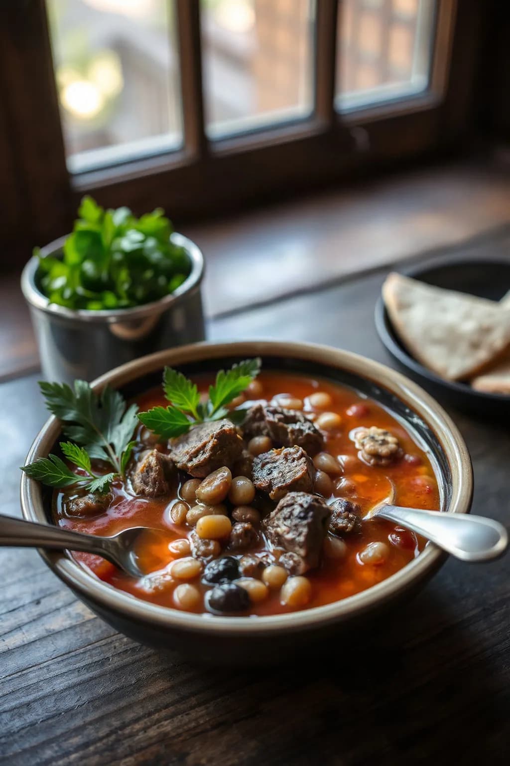 Soupe marocaine à l'agneau et aux légumineuses Harira