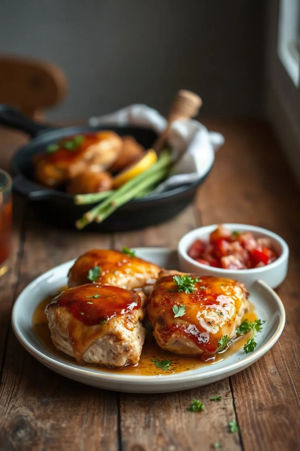 Maple and Soy Chicken Thighs