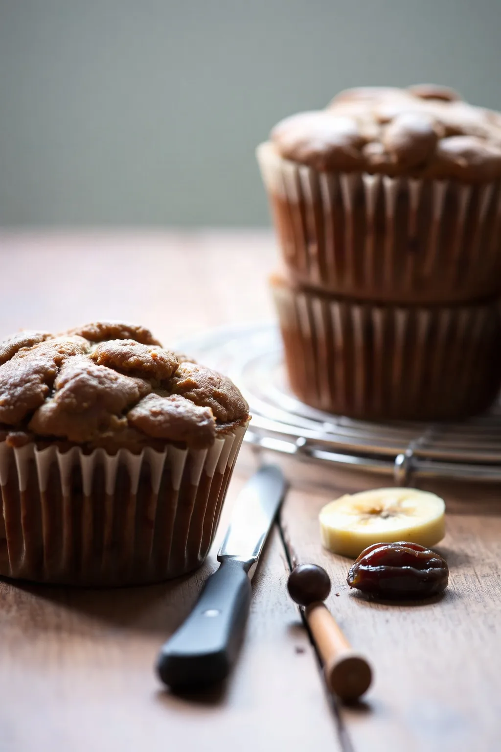 Healthy Banana and Date Muffins