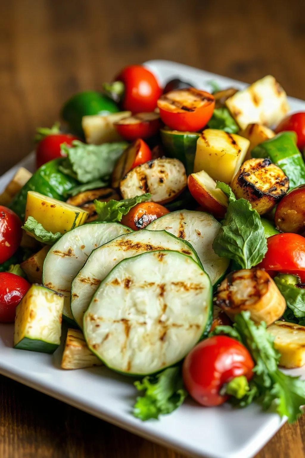 Grilled Vegetable Salad with Garlic