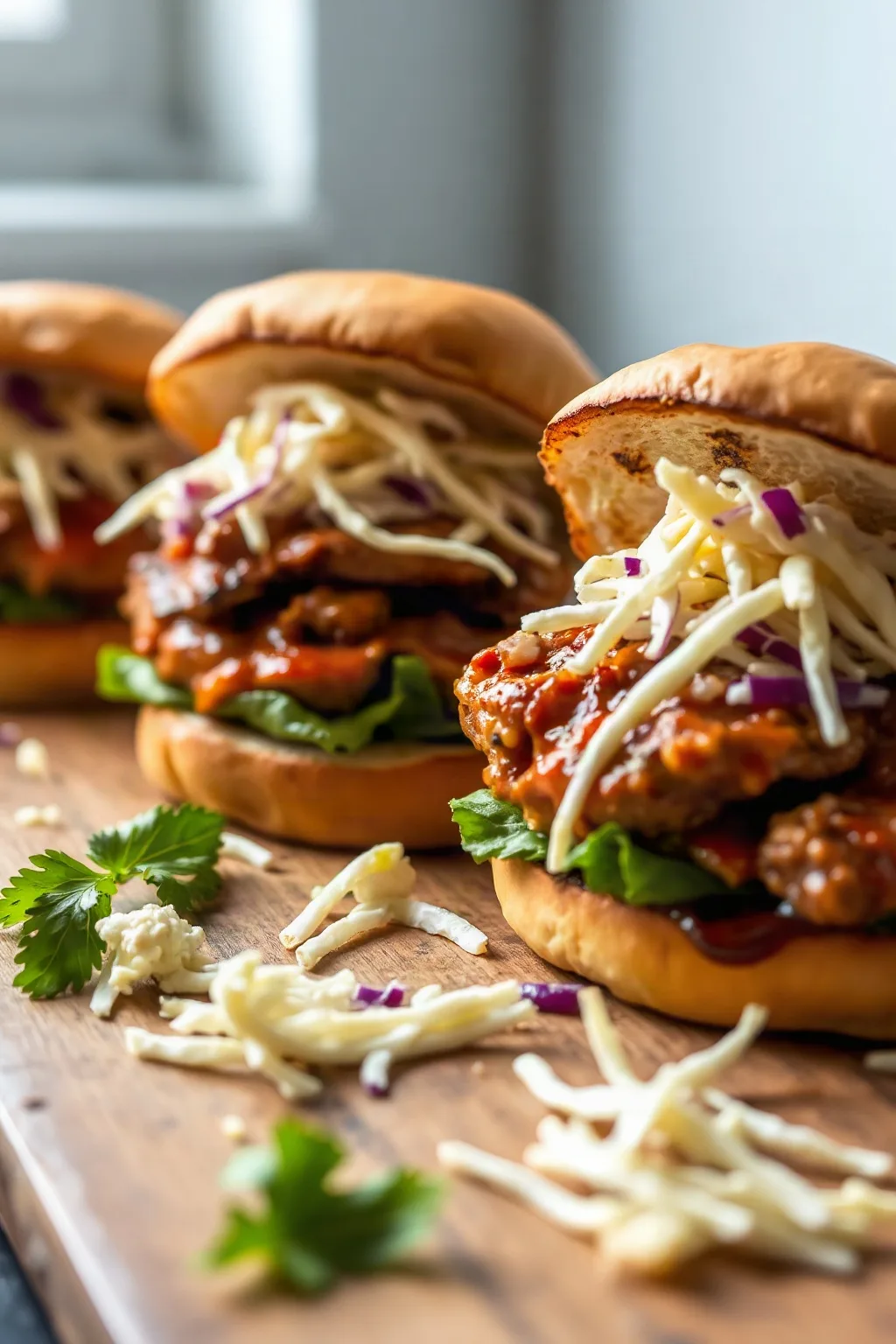 Hamburguesas de Cerdo a la Parrilla con Ensalada de Col