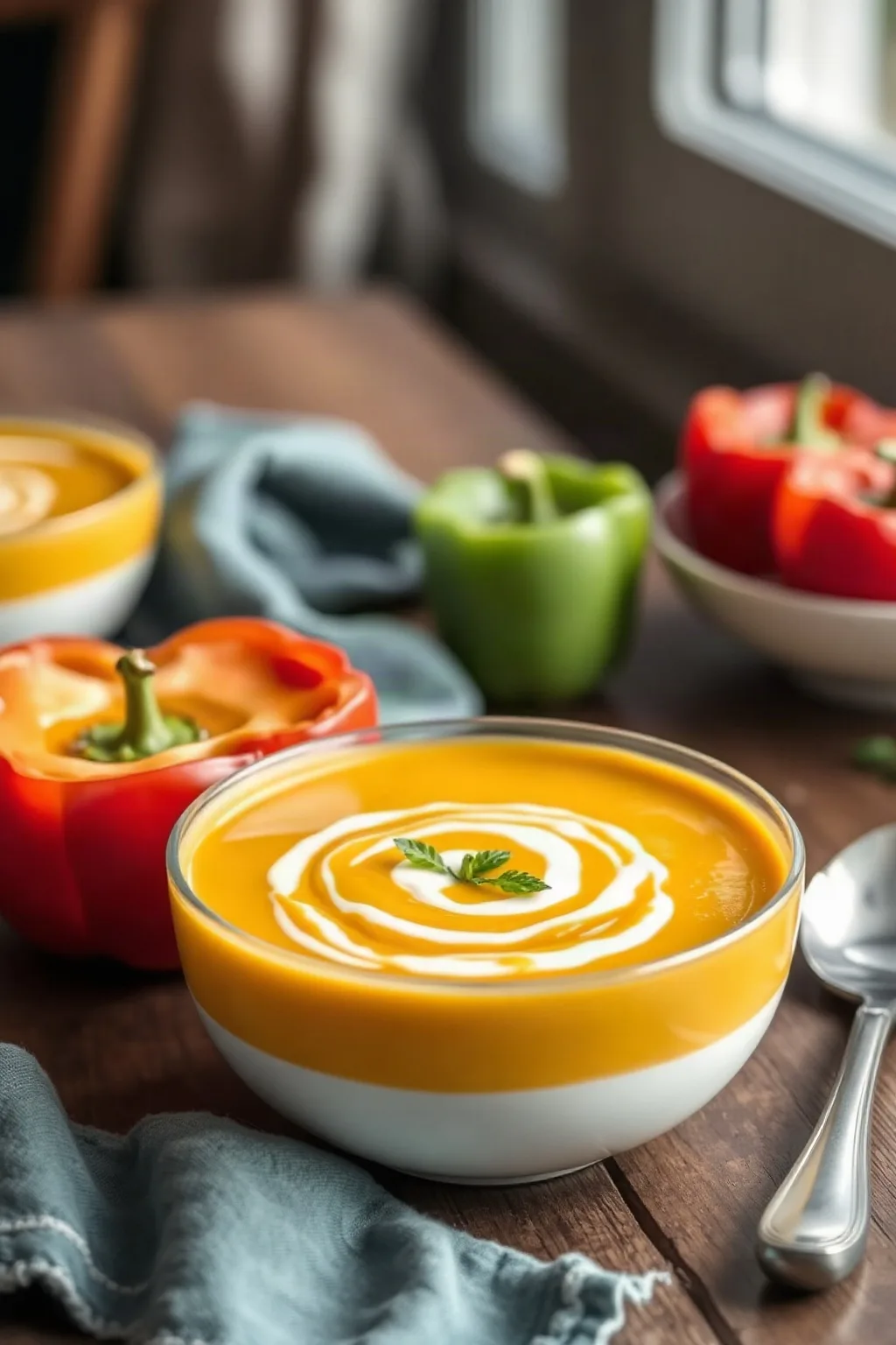 Two-Coloured Bell Pepper Soup