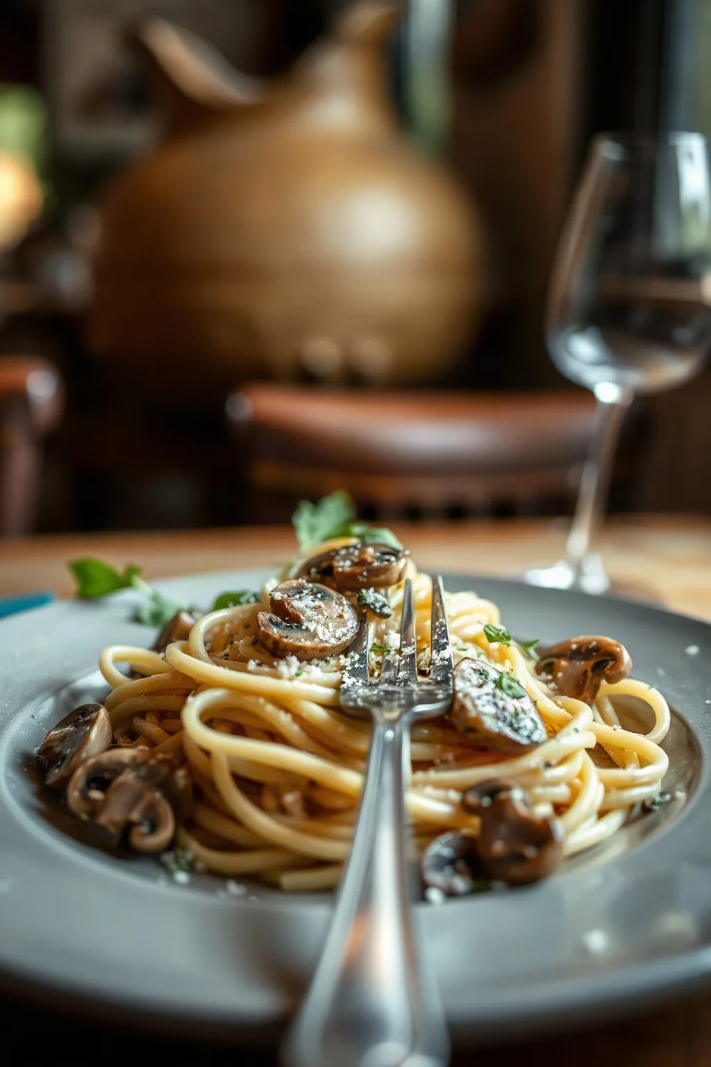 Pâtes aux champignons