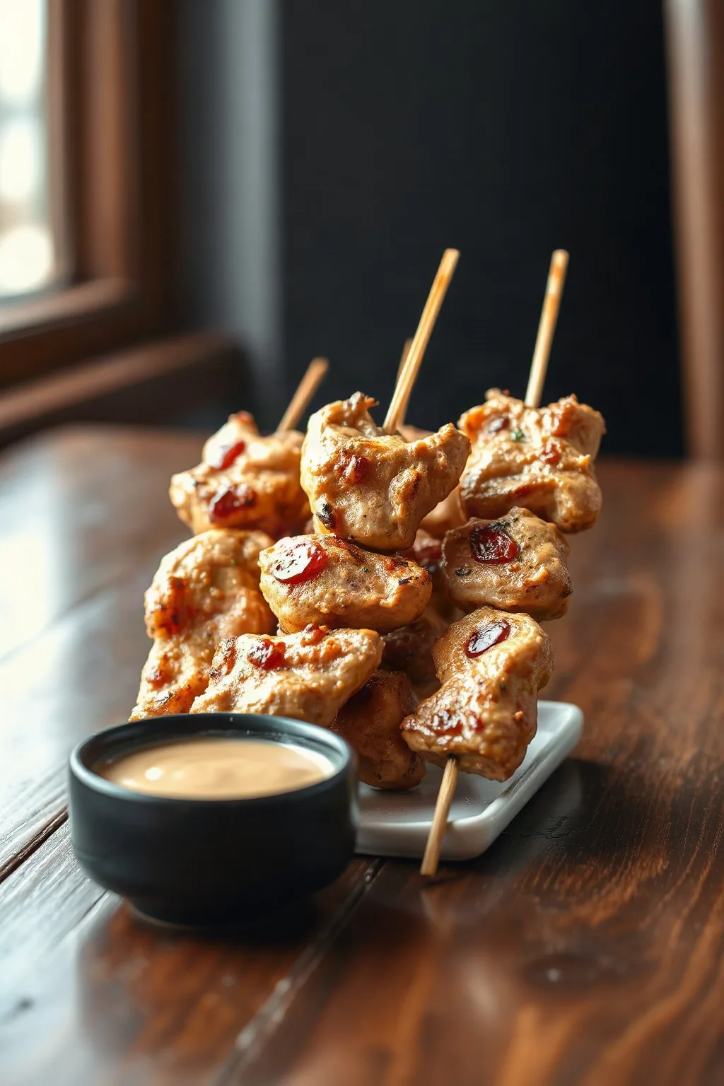 Chicken Skewers with Peanut Sauce