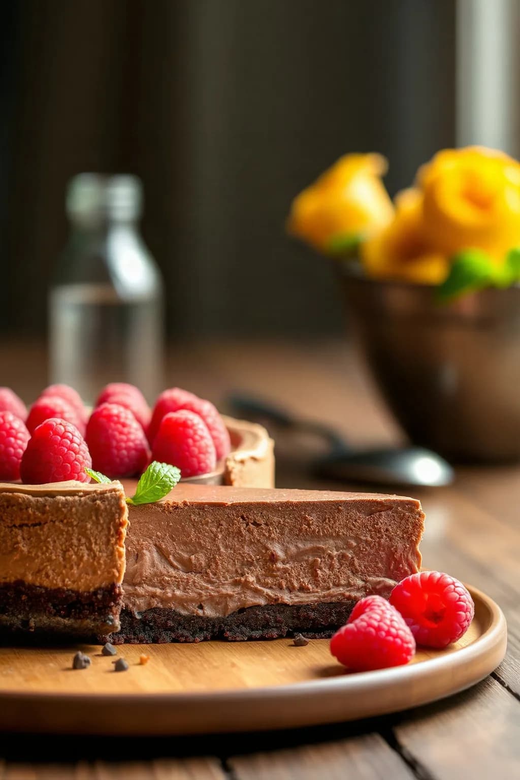 Gluten-Free Chocolate Raspberry Cheesecake