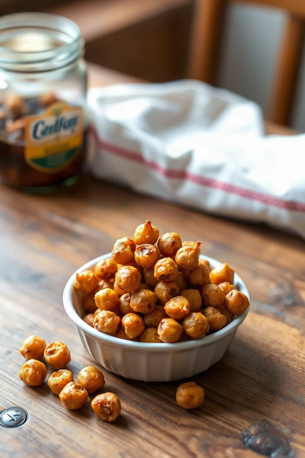 Snack de pois chiches épicés