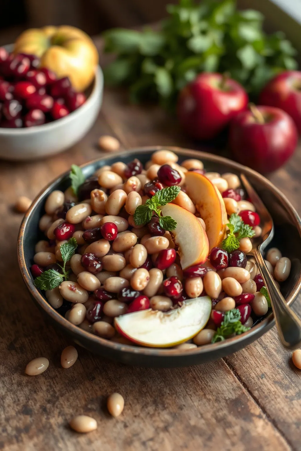 Bean, Apple, and Cranberry Salad