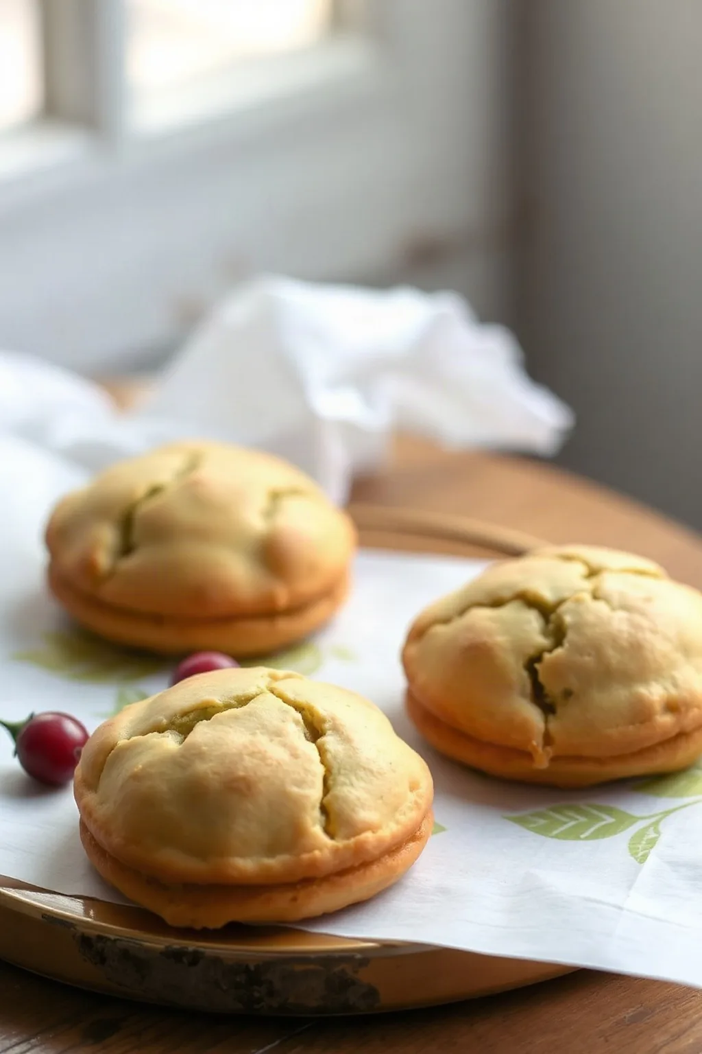 Financiers aux deux parfums matcha et fruits de la passion
