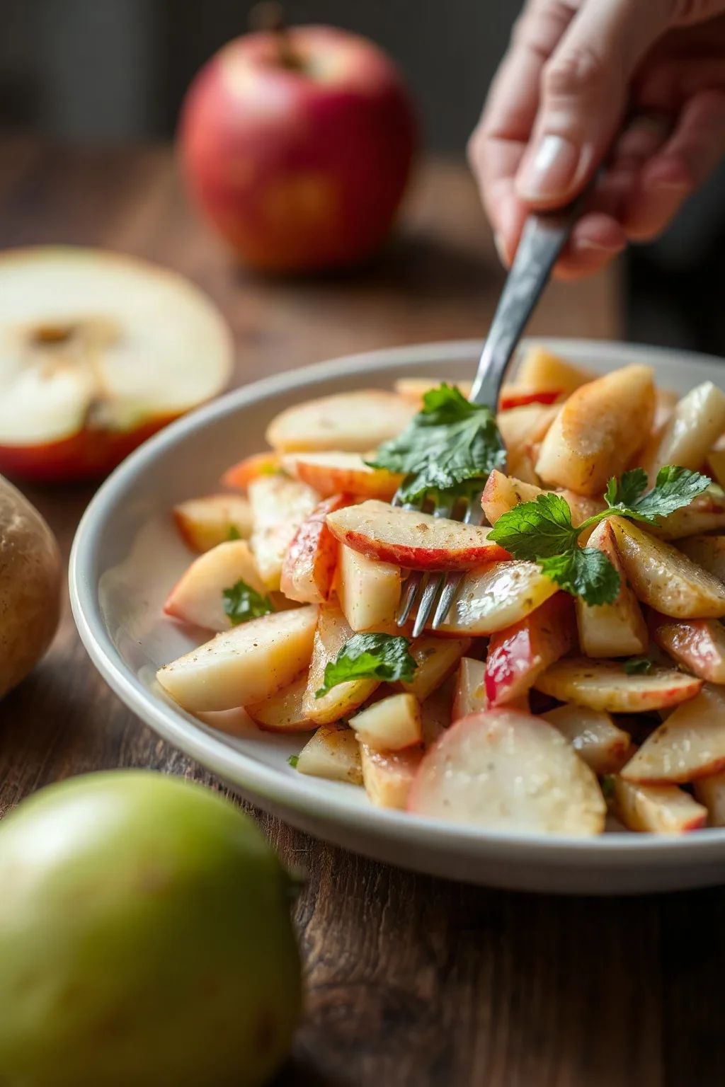 Kohlrabi and Apple Salad