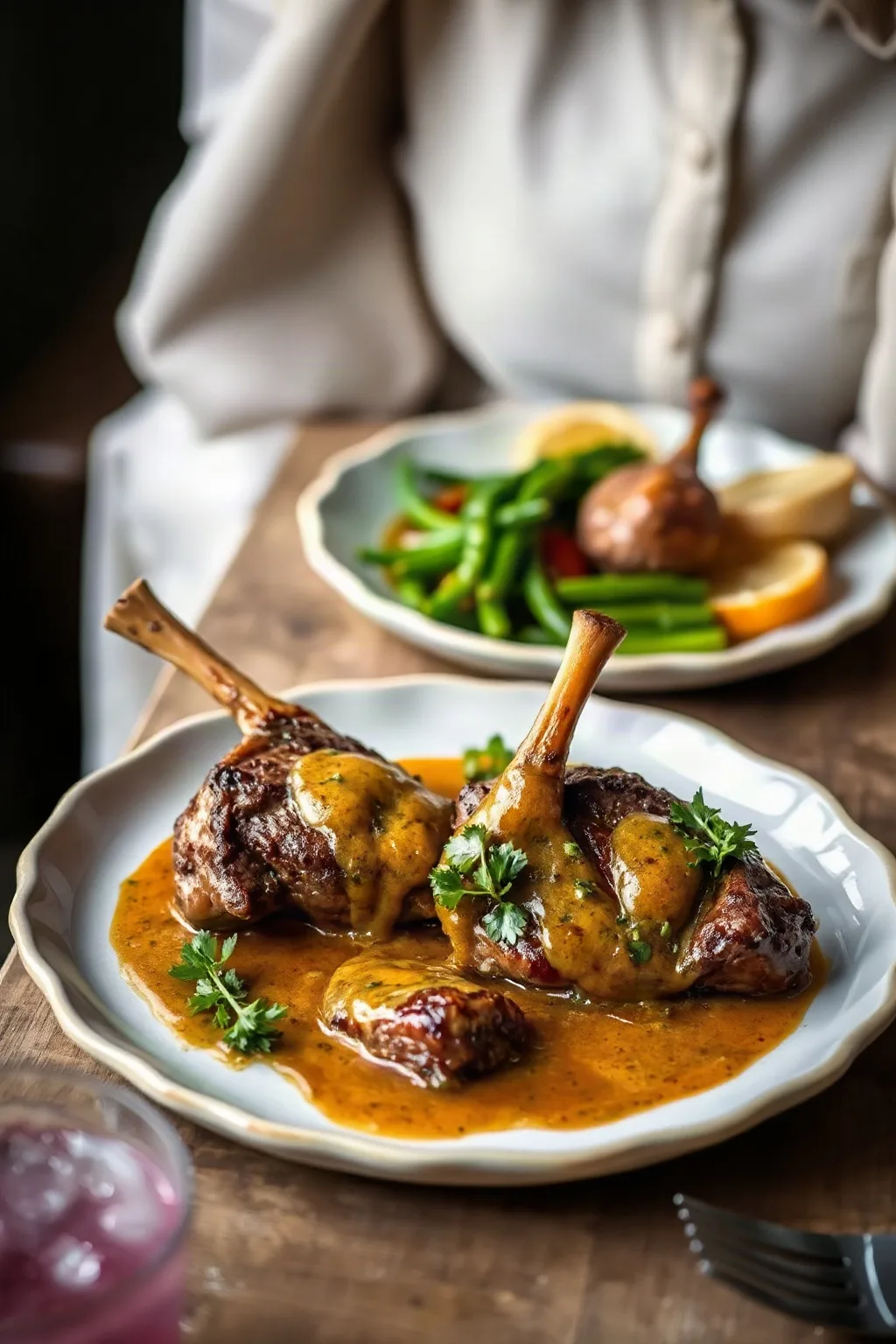 Braised Lamb Shanks with Mustard