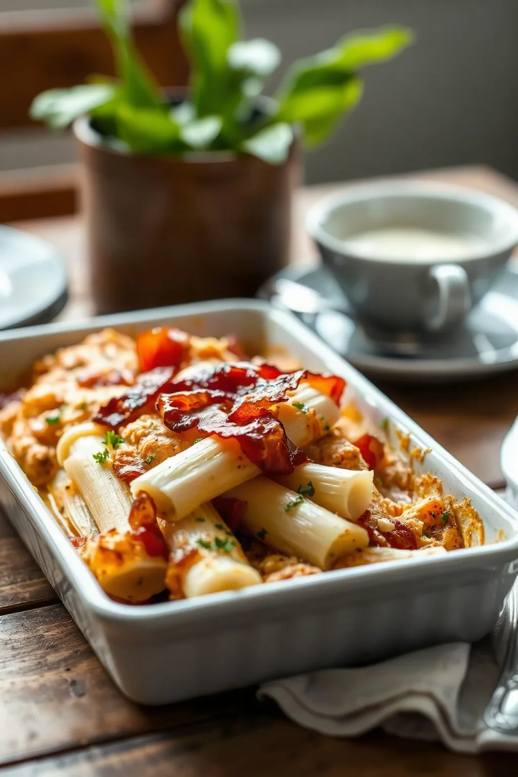 Gratinado de Endivias con Tocino
