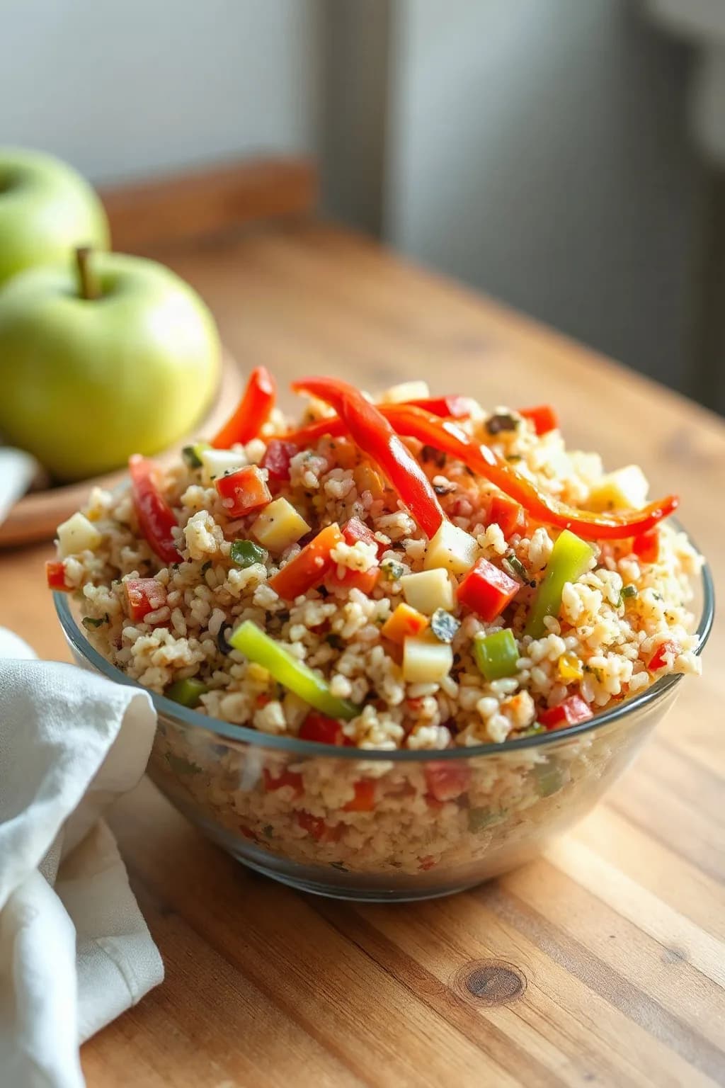 Apple and Bell Pepper Rice Salad