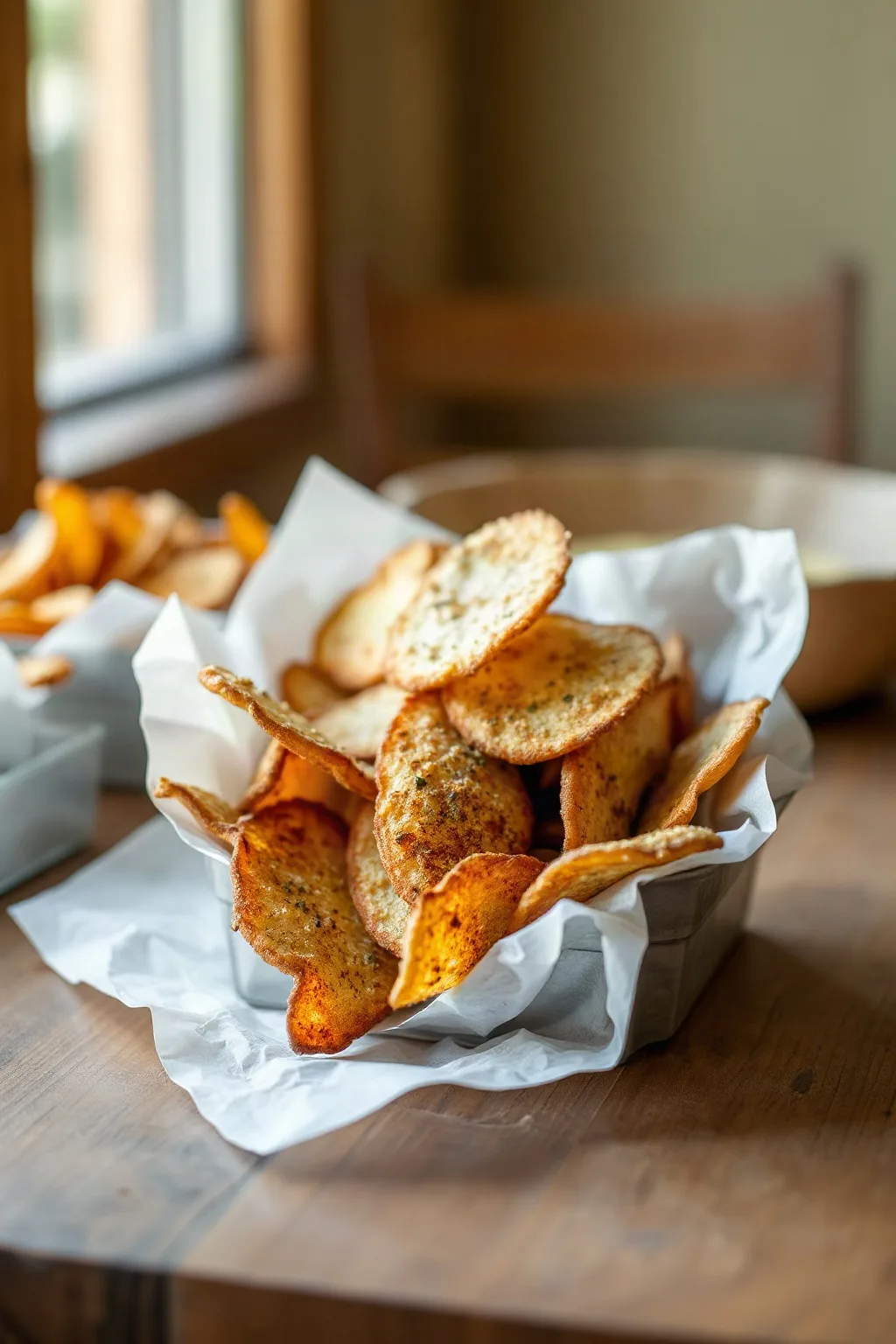 Chips de parmesan aux épices