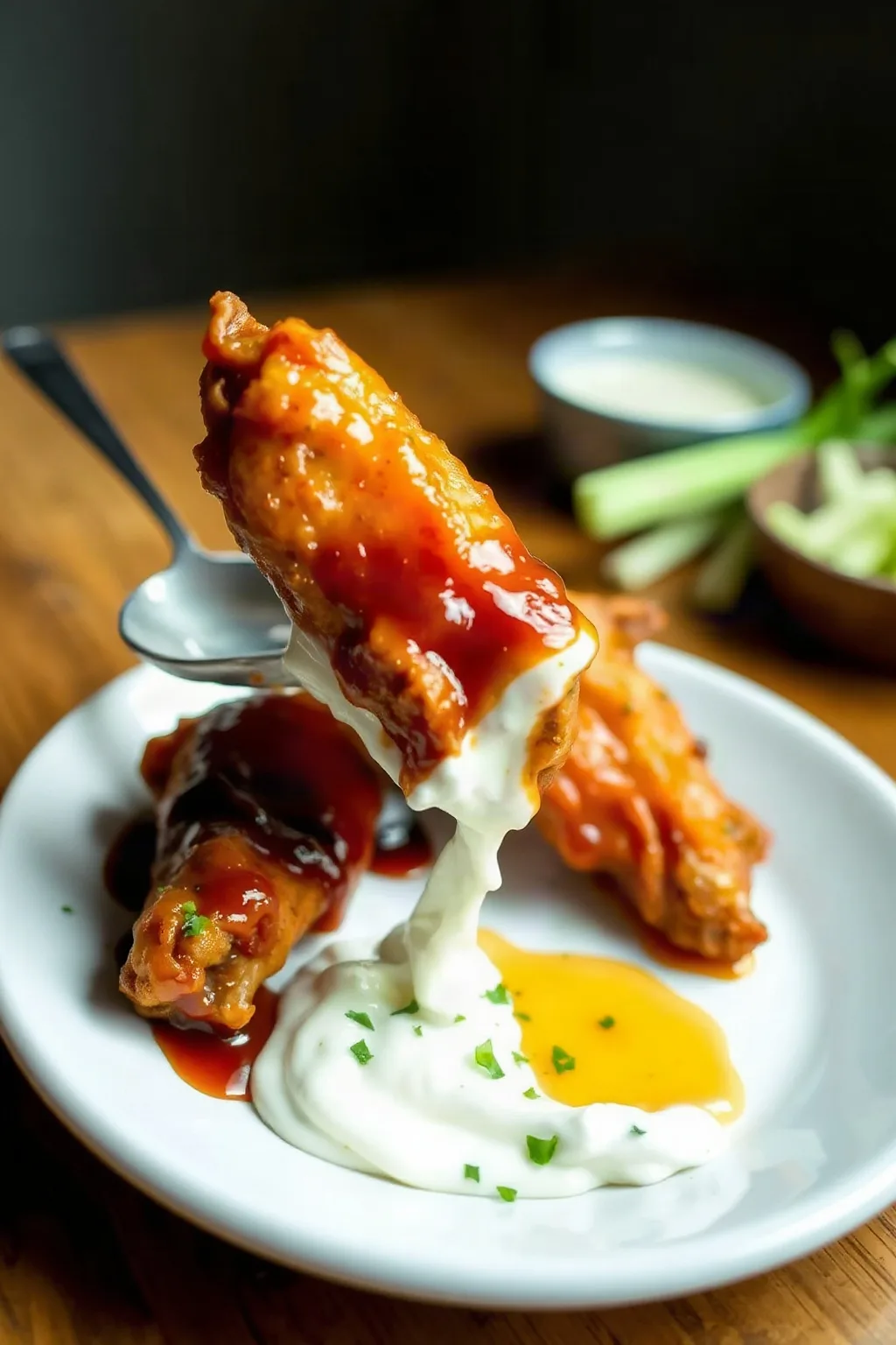 Spicy Honey Air Fryer Chicken Wings