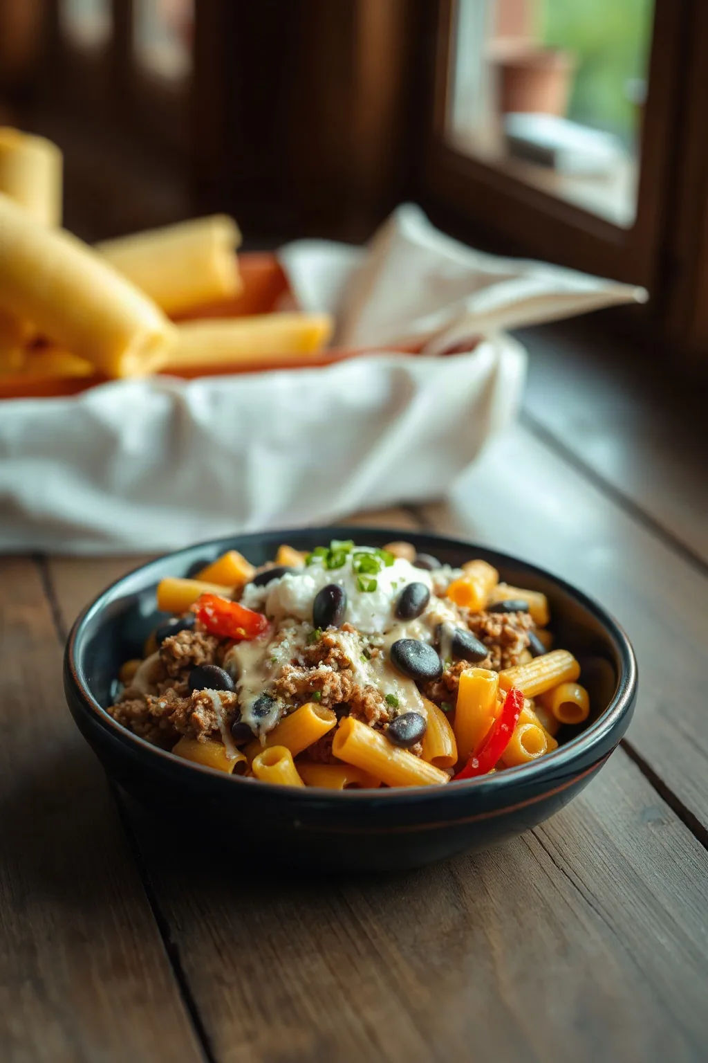 Tex-Mex Style Macaroni with Beef