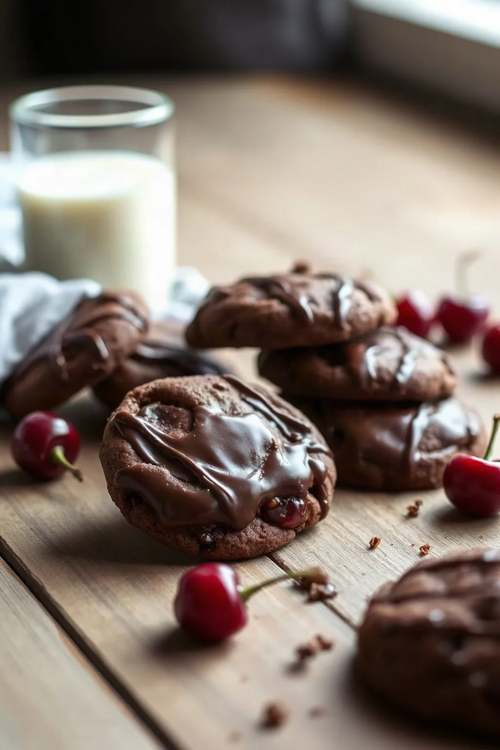 Freezer Chocolate Cherry Cookies