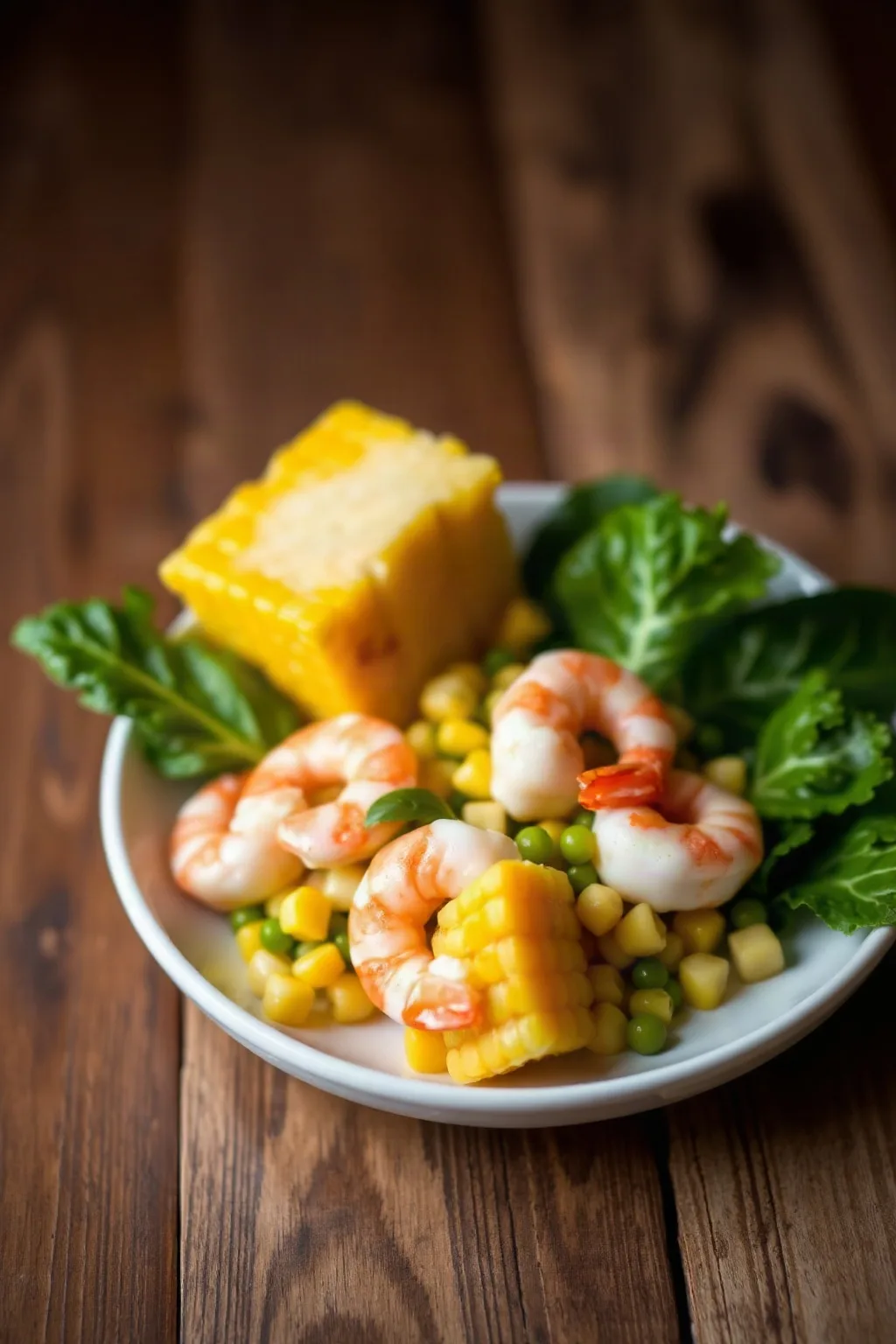 Ensalada de Camarones Nórdicos y Maíz
